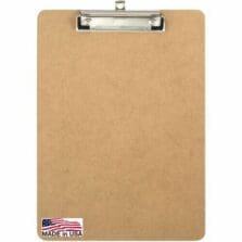 Low-profile Clipboard, 1" Paper Capacity, 9"x12-1/2", Brown