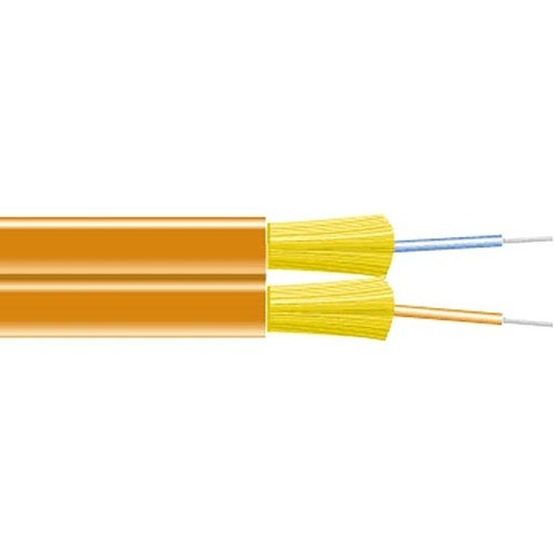 1000 ft Fiber Optic Network Cable for Wall Outlet, Desktop Computer, Network Device - First End: Bare Wire - Second End: Bare Wire - OFNR - 62.5/125 &micro;m - Orange - 1 Each - TAA Compliant
