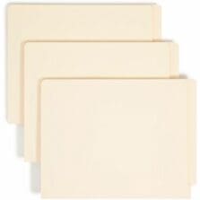 End Tab Fastener Folder, Straight Cut, Ltr, 250/BX, MLA