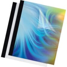 Thermal Covers, 1/2", 120 Sht Cap, 10/PK, Clear/Black