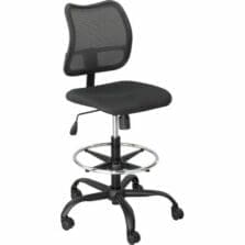 Extended Height Chair, Mesh Back, 25"x25"x39-1/2-49-1/2", BK