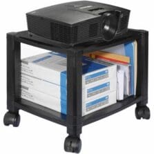 Printer/Fax Mobile Stand, 2-Shelf, 17"x13-1/4"x14-1/8", BK