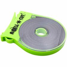 Magnetic Tape Roll, w/Dispenser, 1/2"x15', BK Tape/GN Dispenser