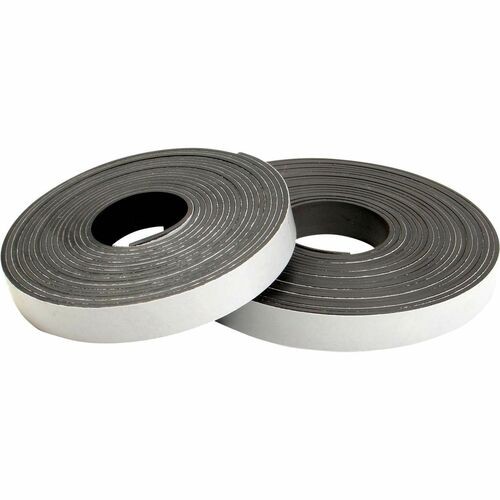 Magnetic Tape Refill, Self-cut Dispenser, 1/2"x15', Black