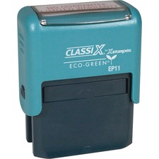 Self-Inking Message Stamp, 1-4 Lines, 1/2"x1-1/2", 21 Char, BK