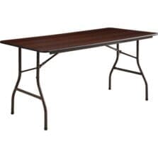 Folding Table, 60"x30"x29", Mahogany