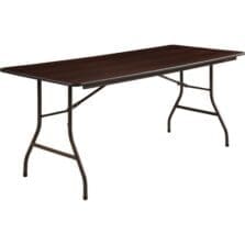 Folding Table, 72"x30"x29", Mahogany
