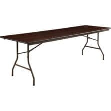 Folding Table, 96"x30"x29", Mahogany