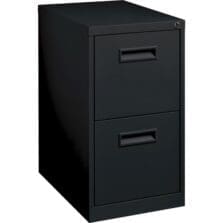 Mobile Pedestal, Recessed Pull,F, 15"x22-7/8"x28", Black