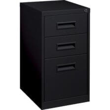 Mobile Pedestal, B/B/F, 15"x19"x27-3/4", Black