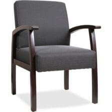 Guest Chairs, 24"x25"x35-1/2", Charcoal/Espresso frame