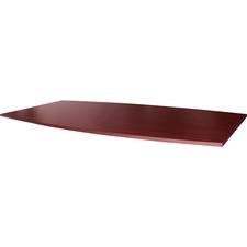 Conference Tabletop, Boat-shaped, 48"Dx96"W, Mahogany