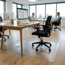 Chairmat, Hard Floors, BPA-Free, Crack/Curl/Chip-Resist, Standard Lip 25"x12", Vinyl, 45"x53", CL