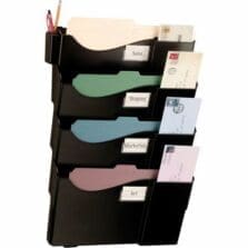 Starter Filing System, w/4-Pockets, 16-5/8"x4-3/4"x23-1/2", BK