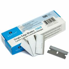 Replacement Razor Blades, Single-Edge, 100/BX, Silver