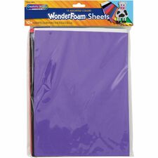 Foam Sheets, 10 Colors, 9"x12", 10 Shts/PK, AST