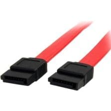 1.50 ft SATA Data Transfer Cable for Hard Drive, Computer Case, Server, Workstation - First End: 1 x 7-pin SATA 3.0 - Female - Second End: 1 x 7-pin SATA 3.0 - Female - 6 Gbit/s - Red - 1 Each