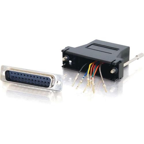 1 x 25-pin DB-25 Male - 1 x RJ-45 Female - Black - 1 Each