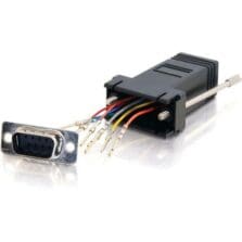 1 x 9-pin DB-9 Male - 1 x RJ-45 Female - Black - 1 Each