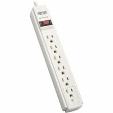 Surge Protector, 790Joules, LEDLight, 6Outlet, 6ftCord, White