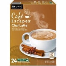 Chai Latte, Black, K-Cup, 24/BX, Brown