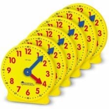 Classroom Learning Clock Kit, GR PreK-4, 6/ST, Multi