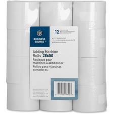 Adding Machine Paper Rolls, 2-1/4"x150', 12/PK, White