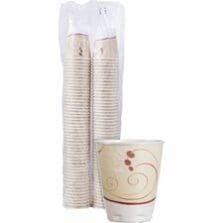 Hot/Cold Drink Cups, Trophy Symphony, 8oz, 100/PK, Beige