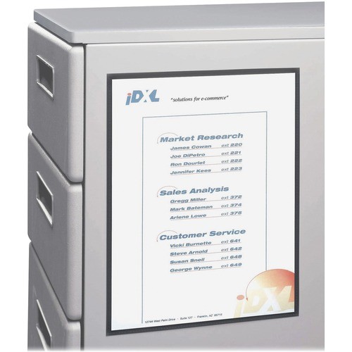 Magnetic Cubicle Keepers Display Holders, 9.2 x 11.69, Magnetic Mount, Clear, 25/Pack