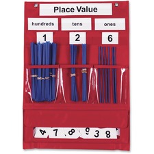 Counting/PL Value Pckt Chart, w/Cards/Straws, 13"x17-3/4", RD