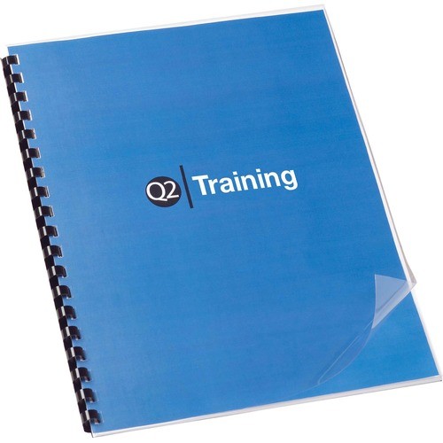Clear View Pre-Punched Presentation Covers for Binding Systems, Plastic, Square Corners, 11 x 8.5, Clear, 100/Box