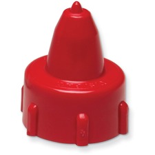 Tap-N-Glue Cap, w/ Spring-Loaded Stopper, 1" Dia, Red