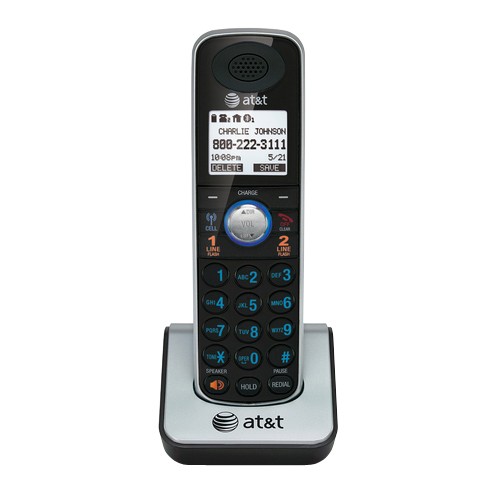TL86009 DECT 6.0 Cordless Accessory Handset for TL86109 System, Silver/Black