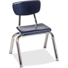 Stack Chairs, 12"H Seat, 14-5/8"x15"x20-1/2", 4/CT, Navy