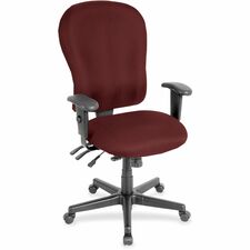 Chair, Highback, Armrests, Foam, 29"x26"47", Burgundy