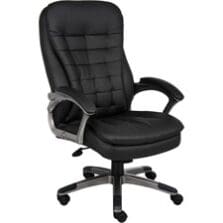 Chair, Executive, HghBack, CaressoftPlus, 27"x31-1/2"x43-1/2", BK