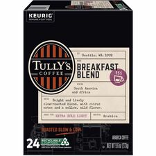 Coffee, Breakfast Blend, Light Roast, K-Cup, 24/BX, Brown