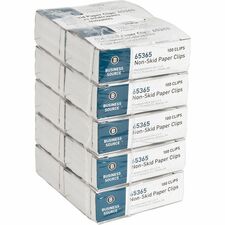 Paper Clips, Regular, Nonskid, 100/BX, 10BX/PK, Silver