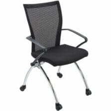 Chair, w/Arms/Hi-Back, 23-1/2"x24-1/4"x37-1/2", 2/CT, BK/SR