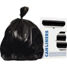 Can Liners, 1.3mil, 44Gal, 37"x50", 20/RL, 5RL/CT, Black
