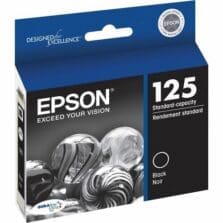 Epson (125) Stylus NX125 127 130 230 420 530 625 WorkForce 320 323 325 520 DURABrite Ultra Black Ink Cartridge (445 Yield)