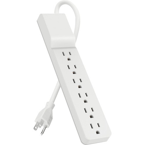 Home/Office Surge Protector, 6 AC Outlets, 10 ft Cord, 720 J, White