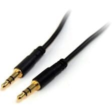 1 FT SLIM 3.5MM STEREO AUDIO CABLE - M/M