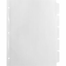 Index Dividers, 3HP, 5-Tab, 25 ST/BX, 11"x8-1/2", White