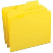 File Folder, 1-Ply, 1/3 Cut Assorted Tabs, Letter, 100/BX, YW