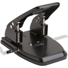 2-Hole Punch, 9/32", 2-3/4" Center, 30 Sheet Capacity, Black