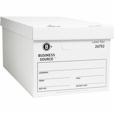 Storage Boxes, Ltr, 500 lb, 12"x24"x10", 12/CT, White
