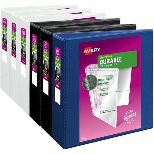 Binder, Slant Ring, 2 Pockets, 3" Cap, Letter, 6/CT, AST