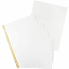 Index Dividers, 11"x8-1/2", 8/ST, White Stock/Clear Tabs