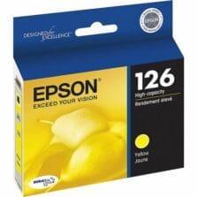 Epson (126) Stylus NX330 NX430 Workforce 60 435 520 545 630 633 635 645 840 845 3520 3540 7010 7510 7520 DURABrite Ultra High Capacity Yellow Ink Cartridge (470 Yield)